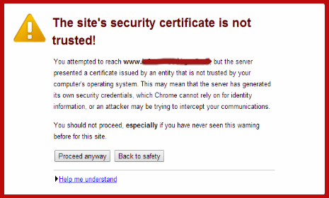 Expired SSL Certificate Google Chrome