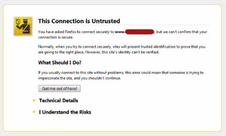 Expired SSL Certificate Mozilla Firefox