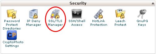 SSL/TLS Manager - WHM/Cpanel