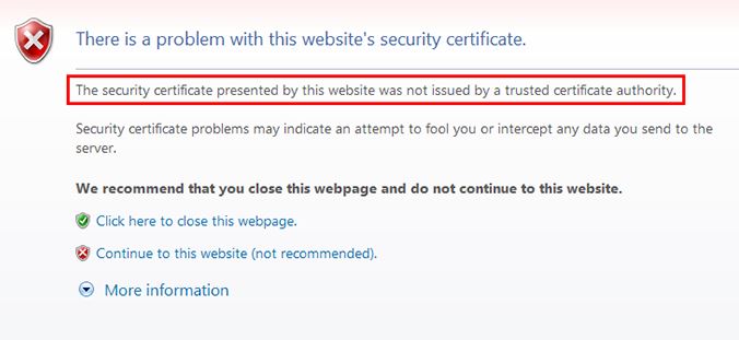 SSL Error Your Certificate Is Not Trusted How to Solve?