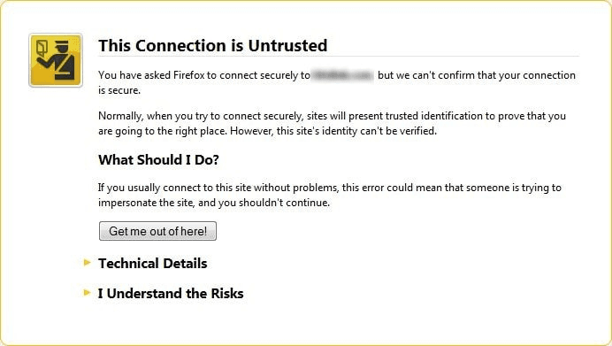 Connection is Untrusted Firefox