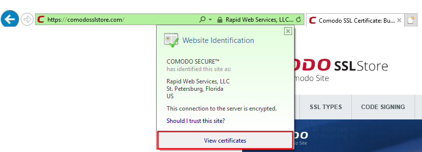View Certificates Internet Explorer