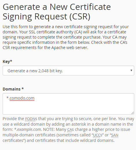 How to Generate a CSR for a Wildcard SSL Certificate Comodo SSL Resources