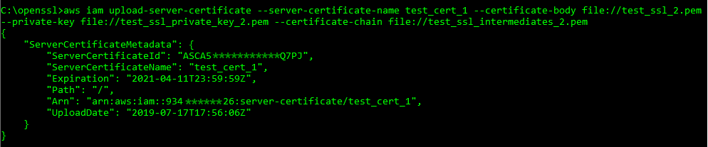 Graphic: AWS IAM certificate upload