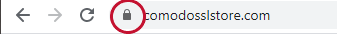 Graphic: Screenshot of how the website security certificate padlock looks in the web address bar