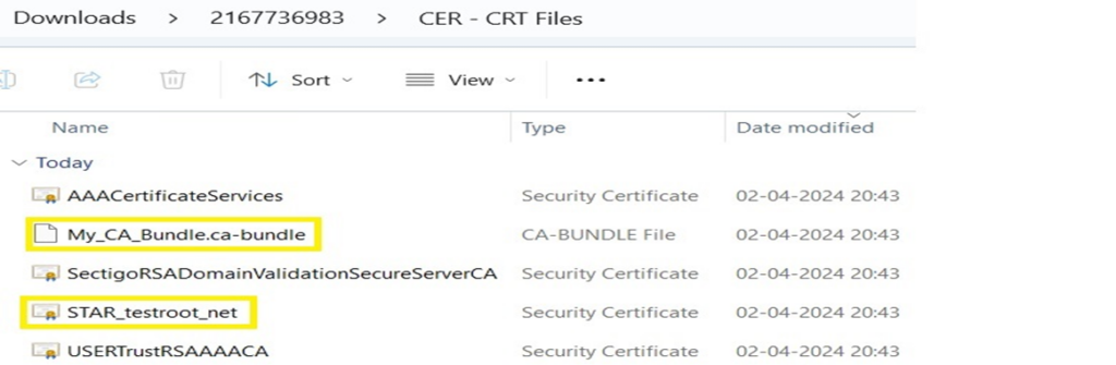 Download & Upload SSL Certificate Files