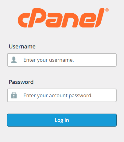 A screenshot of the cPanel login screen for an article on how to generate a certificate signing request in cPanel